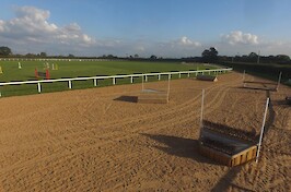Ground view of the 600 metre canter track and XC